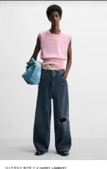 ザラ×ハリーランバート ベルト付きパンツ 40 ザラ×ハリーランバート ベルト付きパンツ 40