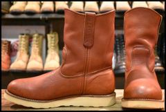 【7.5E 良品 08年】レッドウィング 8866 ペコス 赤茶 オロラセット クッションソール ブーツ redwing pecos HOPESMORE【FF486】