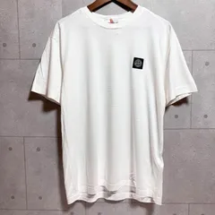 STONE ISLAND  ストーンアイランド ロゴ Tシャツ ワンポイント 半袖 トップス ショートスリーブ L ホワイト 白 メンズ SG281-5