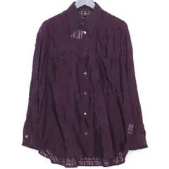 FENDI シアー シースルー ヴィンテージ ズッカ柄 長袖シャツ