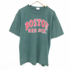 XL/古着 リー Lee 半袖 ビンテージ Tシャツ メンズ 00s MLB ボストンレッドソックス コットン クルーネック 濃緑 グリーン メジャーリーグ 