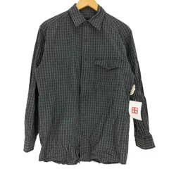 エディーバウアー Eddie Bauer 00S 黒タグ フラップポケット L/S チェック シャツ メンズ import：XS 