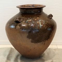 室町末時代】古備前三耳壺 古備前美術館の箱書有 箱有 古備前鑑定委員