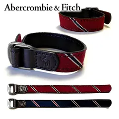 Abercrombie&Fitch チェック柄レザーブレスレット ff0502