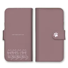 iPhone12 Pro Max ケース 手帳型 アイフォン12 プロマックス スマホケース 携帯ケース 猫 ねこ ネコ 子猫 可愛い かわいい 肉球 イラスト シンプル ピンク ブルー カラー01