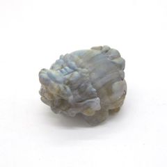 龍亀 ロングイの置物 ラブラドライト 2cm 天然石製 ドラゴンタートル