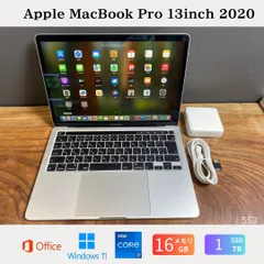 ［良品］Apple MacBook Pro 13inch 2020/Core i7 2.3GHz/メモリ16GB/SSD1TB/Windows11/Office 2024/553