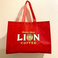 【極美品】LION COFFEE ライオン刺繍 トートバッグ　カゴ 極美品】LION COFFEE ライオン刺繍 トートバッグ カゴ - メルカリ