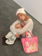Y 2 K高級質感ストリートファッション個性ミレニアムギャルトートバッグ【おしゃれ必須】