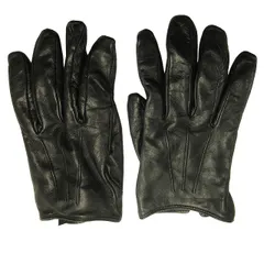 バーニーズニューヨーク BARNEYS NEW YORK 美品 カシミヤ100% レザー グローブ 手袋 裏地 ニット イタリア製 黒 ブラック 8 1/2 約23cm 0219のサムネイル