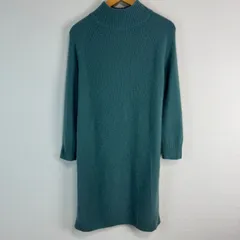 NOMBRE IMPAIR ノンブルアンペール ニットワンピース ロングワンピース ロング丈 グリーン 青緑 レディース フリーサイズ 古着 カジュアル