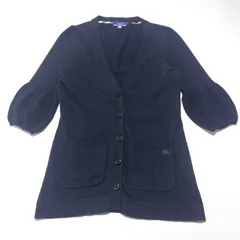 バーバリー ブルーレーベル 七分袖 カーディガン ネイビー 紺 38サイズ Burberry