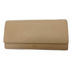 ≪値下げ≫ 【中古】CELINE セリーヌ 10B563 ラージフラップウォレット 長財布 ベージュ レディース メンズ ユニセックス A2400006 【無料ギフトラッピング承ります】