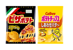 【アソートセット】ピザポテト 60g 6袋，ポテトチップス しあわせバター 6袋