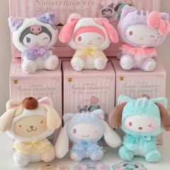 Sanrio x Top Toy  正規版 猫と遊ぶシリーズ  ぬいぐるみストラップ ブラインドボックスセット （1BOX6個入り）
