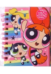 パワーパフガールズ マグネット付きミニリングメモ 手帳 メモ帳 A7サイズ (レインボー (マルチカラー))