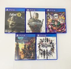 PS4セット 鬼滅の刃ヒノカミ血風譚 ウィッチャー3 ワイルドハント フォールアウト76 キングダムハーツ3 ディシディア ファイナルファンタジー NT