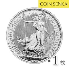 【新品未使用】イギリス 2023 エリザベス2世 ブリタニア 2ポンド 1オンス 地金型銀貨 【1枚】 (コインケース付き) m2231