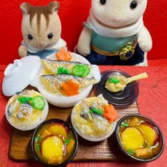 ミニチュアフード　カニ尽くしセット　かに　蟹　ドールハウス　リカちゃん　オビツ ドールハウス ミニチュア フード 小さなフード 置物 フィギュア