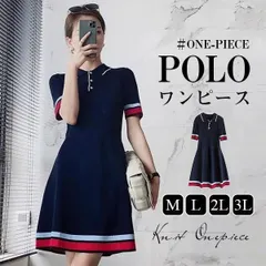 ゴルフワンピース ゴルフウェア レディース Aライン 長め ゴルフポロ ニットワンピース スポーツウェア ストレッチ 細身 スリム 半袖 普段