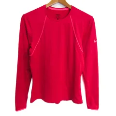 ナイキ 長袖Ｔシャツ ストレッチ スポーツウエア トップス レディース Lサイズ ピンク NIKE 【中古】