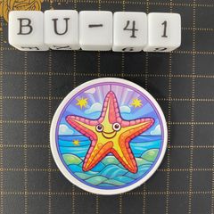 방수 스티커 불가사리 해양 생물 스테인드 글라스 풍 BU-41