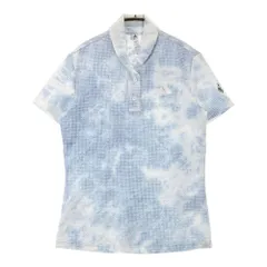 サイズ：M ADIDAS GOLF アディダスゴルフ  半袖ショールカラーシャツ シアサッカー 総柄 ブルー系 [240101373589]# ゴルフウェア レディース ストスト