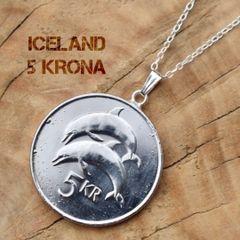 5クローナ アイスランド コイン ペンダント