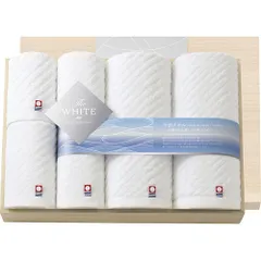 【新品】 今治タオル 今治 ザ ホワイト 日本製 タオルセット(木箱入) C3064068