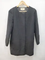 ◇ BALLSEY ボールジィ ノーカラー 無地 長袖 コート サイズ38 ブラック レディース P  【1403180000584】