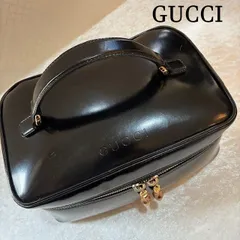 美品　GUCCI バニティバッグ　ポーチ　バンブー　ナイロン　エナメル　ブラック 楽天市場】【バッグ】GUCCI グッチ バンブー バニティバッグ