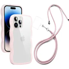 iPhone 12 Pro Max ケース クリア ショルダー 全面保護 人気 かわいい iphone12promax カバー 透明 アイフォン 12 Pro Max スマホケース 薄型 軽量 首かけ 肩掛け 縄掛けケース ストラップ付き 長さ調整可能 落 0