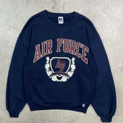 90年代 USA製 RUSSELL ATHLETIC ラッセル AIR FORCE ACADEMY USAFA ミリタリーカレッジプリント スウェットシャツ メンズL相当 