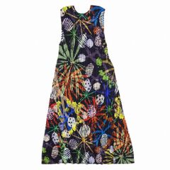 極美品 16ss PLEATS PLEASE ISSEY MIYAKE プリーツプリーズ 総柄 ワンピース ノースリーブ 2 M ブラック 黒 レディース 【中古】 /TNT