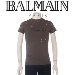 BAL MAIN バルマン ダメージ加工 Tシャツ メンズ 半袖 カーキ
