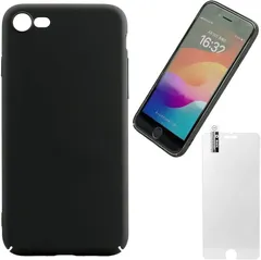 光輝堂（KOUKIDO） iPhoneSE/7/8ケース 第2/第3世代 薄型 4.7インチ 保護フィルム付き 軽量(マットブラック)