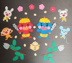壁面飾り 壁面製作 節分 2月 鬼 豆まき 柊鰯 鬼は外 幼稚園 保育園