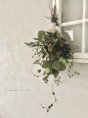 Pleasant wind 静かな森のスワッグ　45cm
