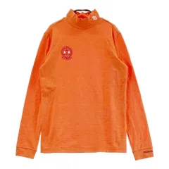 サイズ：2 PEARLY GATES パーリーゲイツ 2023年モデル ハイネック 長袖Tシャツ 総柄 オレンジ系 [240101369470] ゴルフウェア レディース ストスト