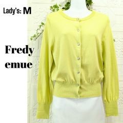 M■コットン カーディガン■Fredy emue フレディエミュー■ライム グリーン