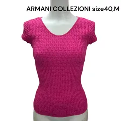 美品　アルマーニ　コレツォーニ　ARMANI COLLEZIONI　サマーニット　カットソー　40、M レディース　S5Q248