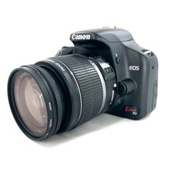 CANON キャノンEOS KissX2 レンズ 18-55mm 1:3.5-5.6 IS 55-250mm 1:4-5.6 φ58mm デジタル一眼レフカメラ ブラック 動作確認済 付属品あり【OE-726】