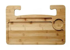 新品 ハンドル テーブル スタンド 運転席 取付簡 自動車シート 車内 PC ハンドルトレイ パソコン ポータブル自動車テーブル 食事 机 竹製 車中泊 両面仕様 Generic タブレットスタンド(竹製)