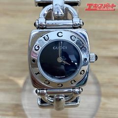 GUCCI グッチ 6300L 腕時計 クォーツ/シルバー/黒盤 ホースビット レディース ウォッチ 外箱等付 ミスマ店