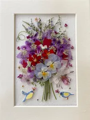 メルカリ 絵画　絵　額付き(銀）油絵　uF6-110302　花 絵画 インテリア 絵 額付 (銀）油絵 uF6-110302 花 - メルカリ