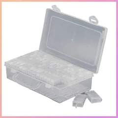 ☆人気商品☆DIZLAS ビーズキャビネット ダイヤモンドアートケース ビーズ入れ 小分け 収納ボックス 64個セット