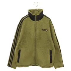 adidas (アディダス) ナイロン切り替え ジップアップ フリースジャケット カーキ H31297のサムネイル