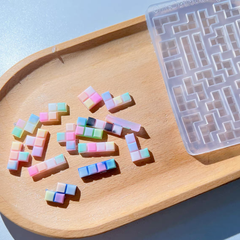 シリコンモールド　テトリス　パズル　封入パーツ　デコパーツ　レジン　装飾