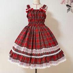 小能熊 ロリィタ タータンチェックワンピース 小能熊 ロリィタ タータンチェックワンピース