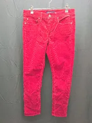 ◇ POLO RALPH LAUREN コーデュロイ　ストレッチ　ブランドロゴ パンツ サイズ165 レッド系 レディース E  【1304050034169】